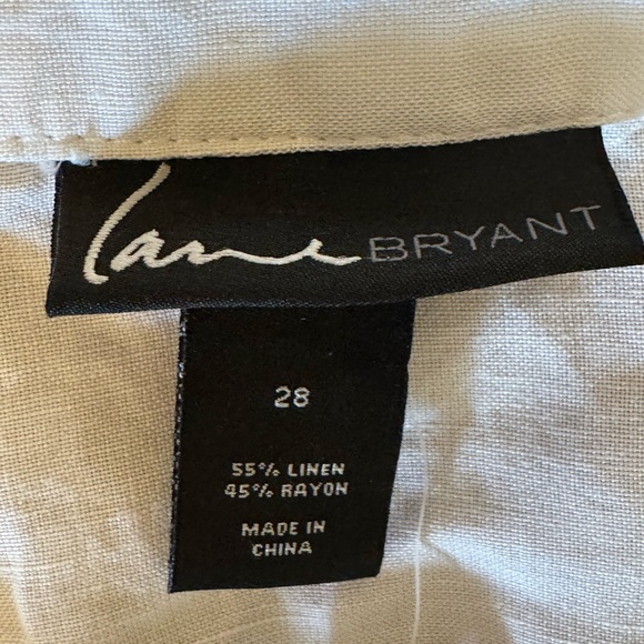 White Linen Blend Moto Jacket Lane Bryant NWT New Size 28 - Picture 7 of 11